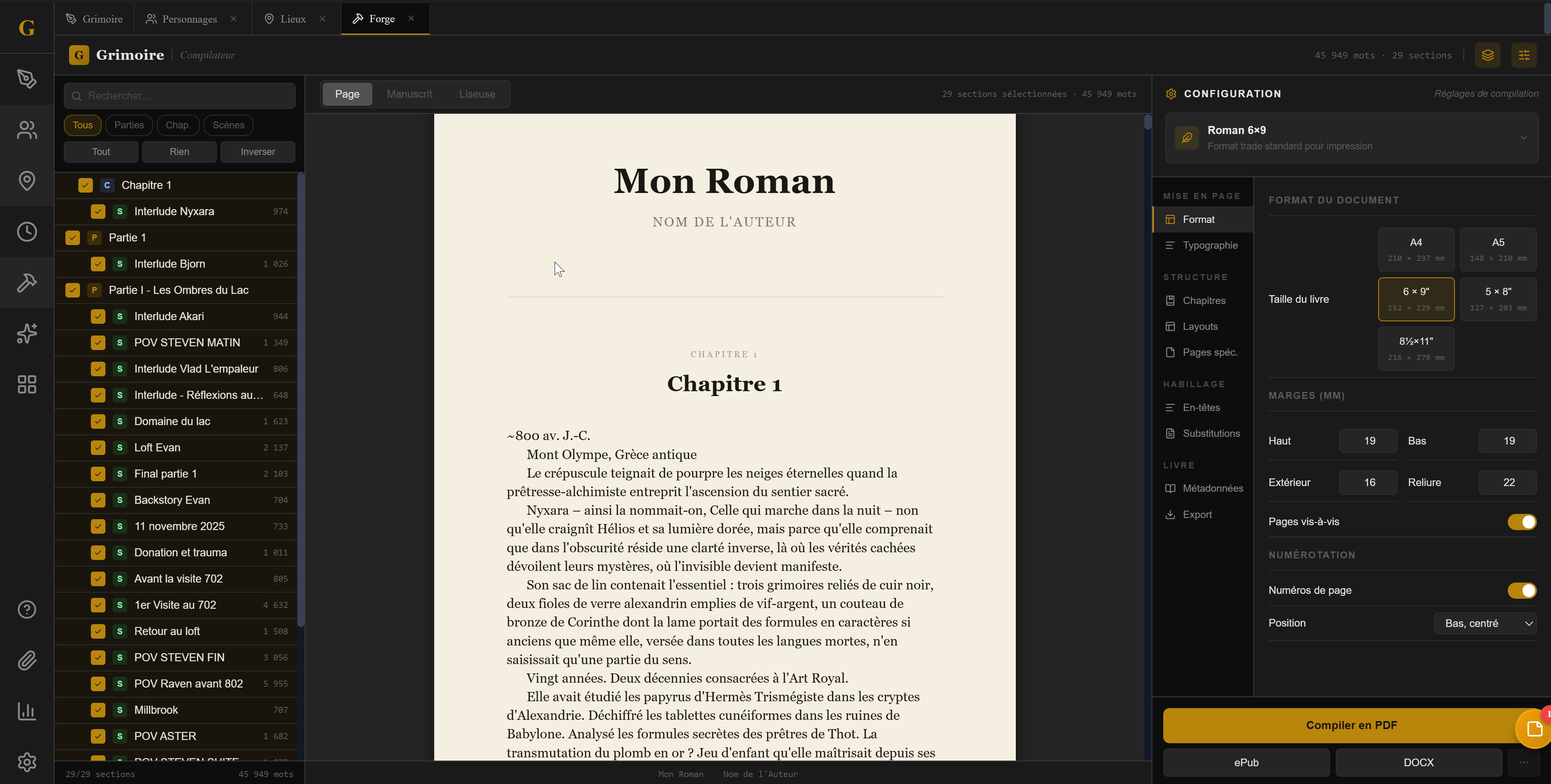La Forge — compilateur de manuscrit